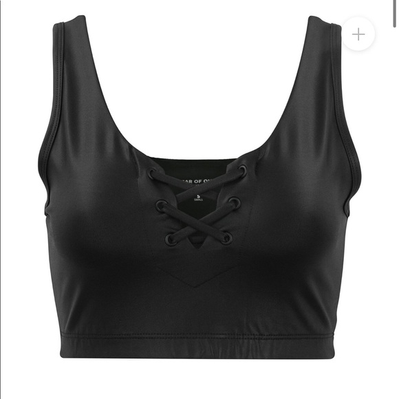 NWT Year of Ours Gloss Football Bra Black Glossy $79 - Picture 12 of 16